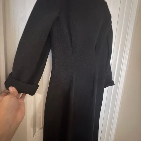 TSE Classic Black Long Sleeve Cashmere and Wool blend Dress - Picture 5 of 6